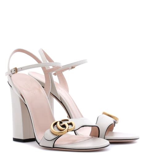 women white gucci sandals|Gucci white sandals heels.